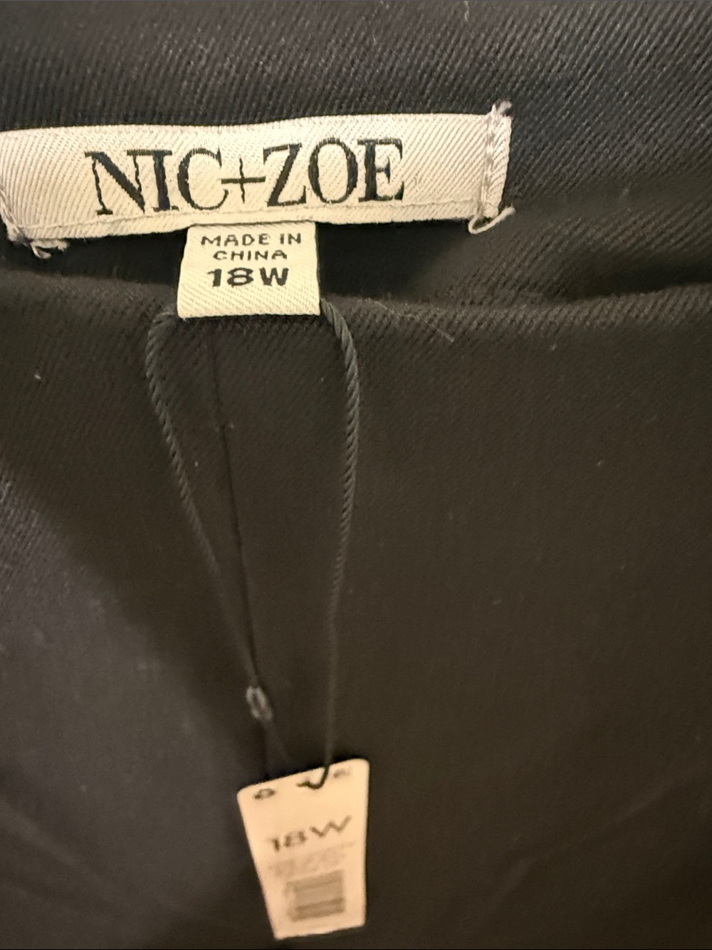 NIC+ZOE 18W Black Onyx Stretch Wide-Leg Pants. - Picture 5 of 8